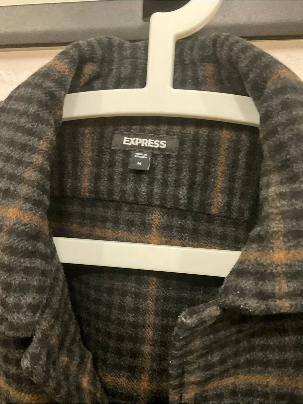 Express Men’s Double Pocket Wool Blend Shirt Jacket Size Medium